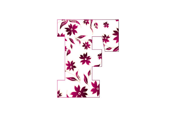 Colorful Floral Alphabet F: A Graphic Design Asset Review