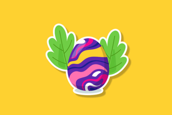 Easter Art of Floral Egg Graphics for Illustrations