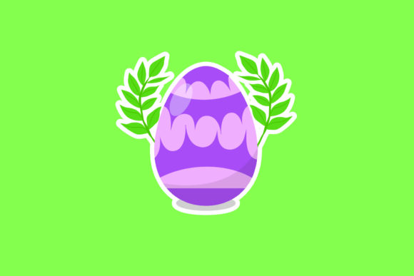 Easter Egg Floral Sticker Graphics for Illustrations