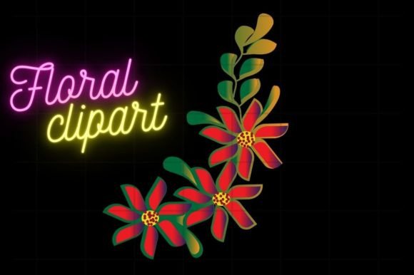 Floral Clipart Svg Design Hand Drawn Png for Graphics & Illustrations